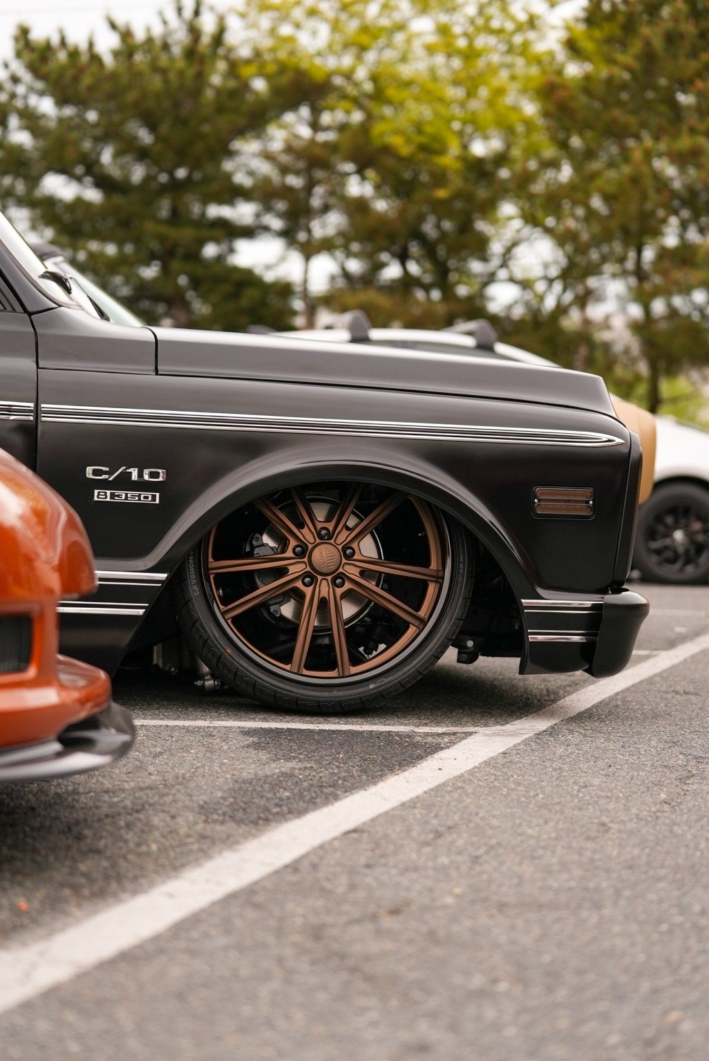 Classic Chevrolet C10 wheel and side detail